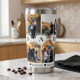 Botella Aislada Te Amamos Papá Collar Personalizado de Fotos