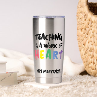 Botella Aislada Teaching is a Work of Heart Personalized