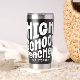 Botella Aislada Texto simple del profesor de secundaria