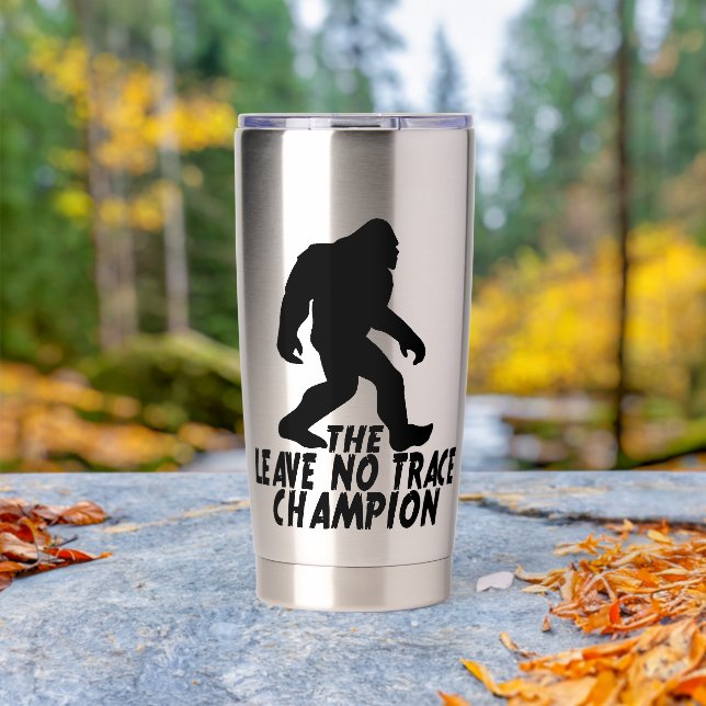Botella Aislada The Leave No Trace Champion Funny Bigfoot (Al aire libre (girado))
