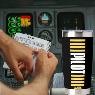 Botella Aislada Tipografía piloto simple, franjas, Personalizado d