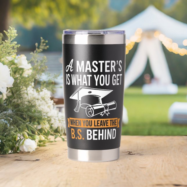 Botella Aislada Título de Máster MBA Grado de Máster Graduación  (Boda (girado))