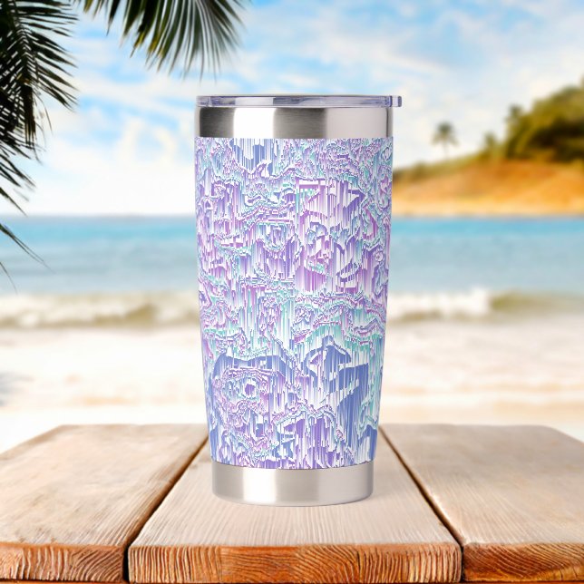 Botella Aislada Tono de joya Glitch (Playa)