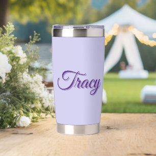 Botella Aislada Tracy chicas nombre en morado,