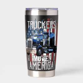 Botella Aislada Transportistas Mueven América