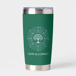Botella Aislada Tree of Life, Grow & Connect, Forest Green Tumbler