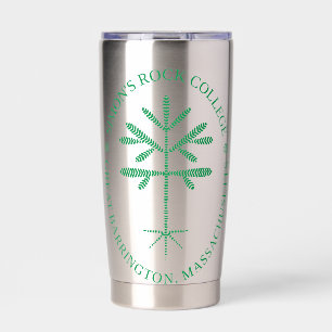 Botella Aislada Tumbler aislado de acero inoxidable con sello verd