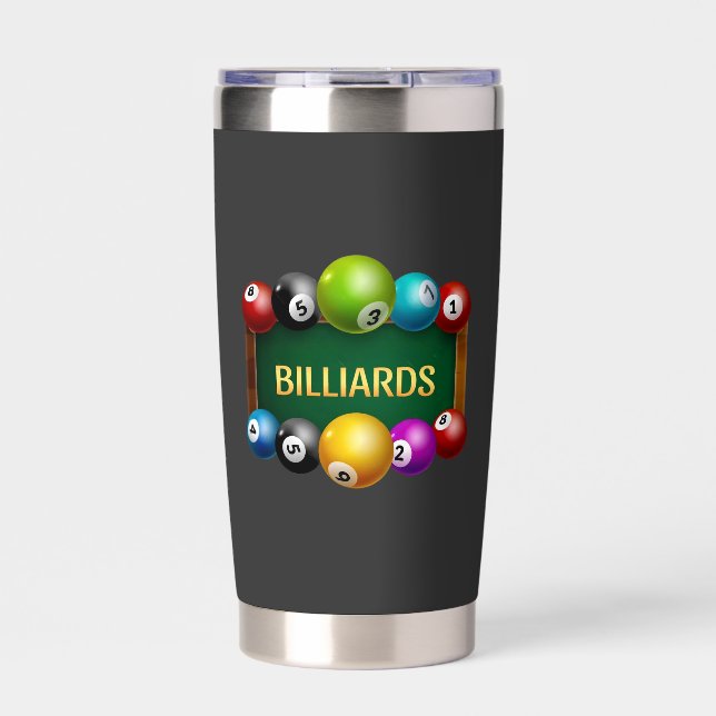 Botella Aislada Tumbler Aislado De Billiards (Frente)