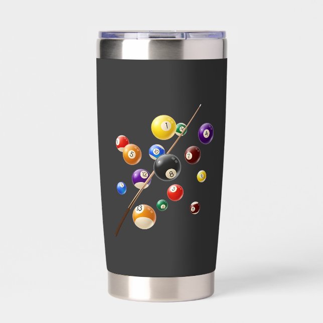 Botella Aislada Tumbler Aislado De Billiards (Frente)