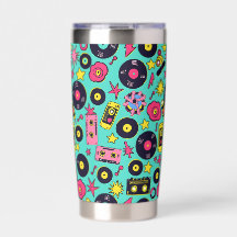 Tumbler aislado de botella de agua con tema pop