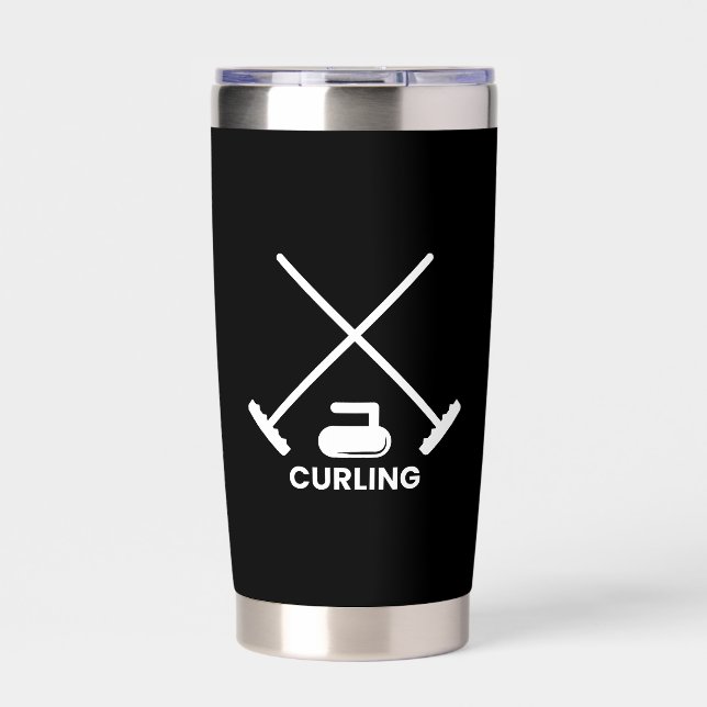 Botella Aislada Tumbler aislado de curling (Frente)