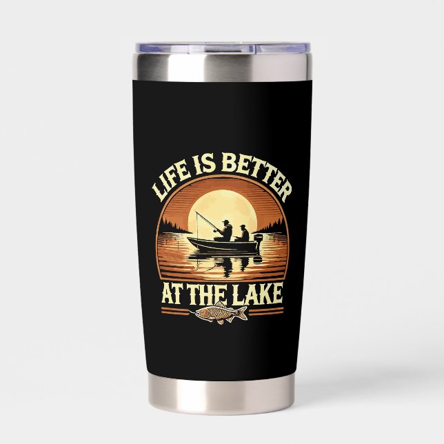 Botella Aislada Tumbler aislado de pesca (Frente)