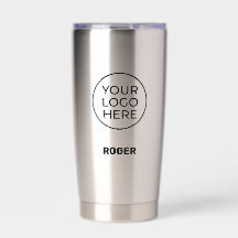 Tumbler de acero inoxidable con logotipo simple pe