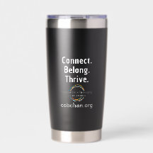 Tumbler de CoBC (texto blanco) - Conecta la Tuberí