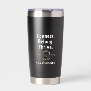 Botella Aislada Tumbler de CoBC (texto blanco) - Conecta la Tuberí