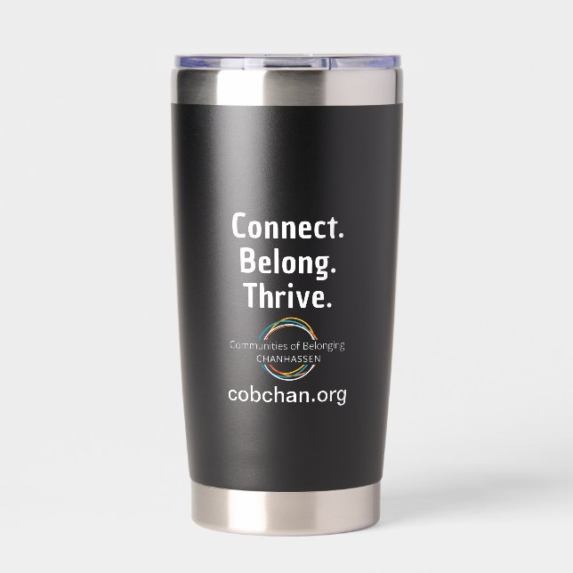 Botella Aislada Tumbler de CoBC (texto blanco) - Conecta la Tuberí (Frente)