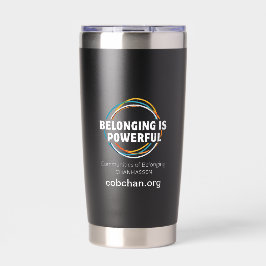 Botella Aislada Tumbler de CoBC (texto blanco) - Pertenecer es pod