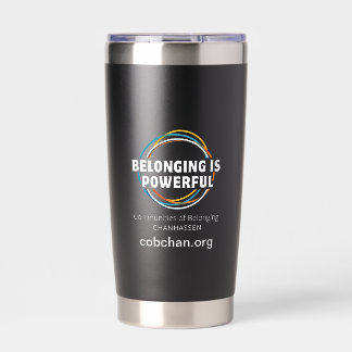 Botella Aislada Tumbler de CoBC (texto blanco) - Pertenecer es pod