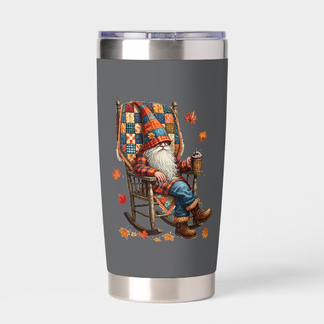 Botella Aislada Tumbler Insulado De Gnome (Detrás)