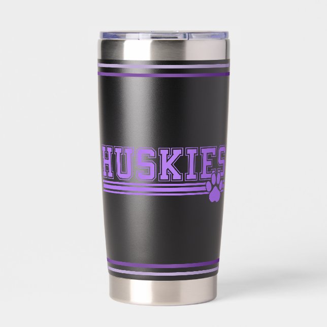 Botella Aislada Tumbler Insulado de Husky Paw (Frente)