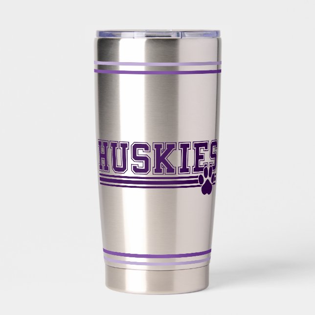 Botella Aislada Tumbler Insulado de Husky Paw (Frente)
