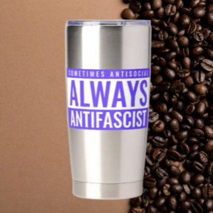 Botella Aislada Tumbler térmico antifascista - Minimalista