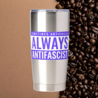 Botella Aislada Tumbler térmico antifascista - Minimalista