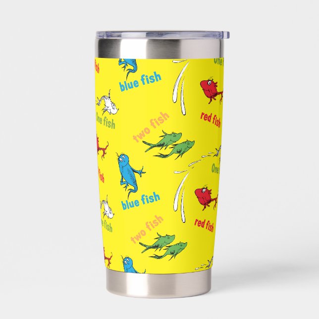 Botella Aislada Un pez dos peces patrón amarillo (Izquierdo)