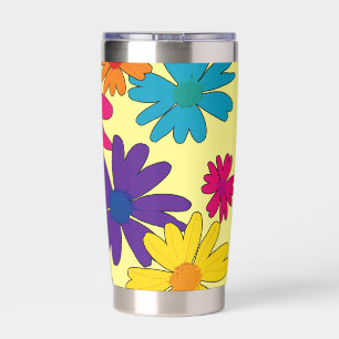 Botella Aislada Una cama de flores de margarita