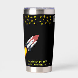 Botella Aislada Vamos al tumbler aislado de la luna