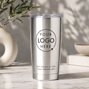 Botella Aislada Vaso de viaje   Taza de café con logotipo de empre