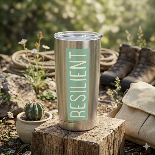 Botella Aislada Vaso Térmico RESISTENTE – Fuerza que Perdura (Subido por el creador)