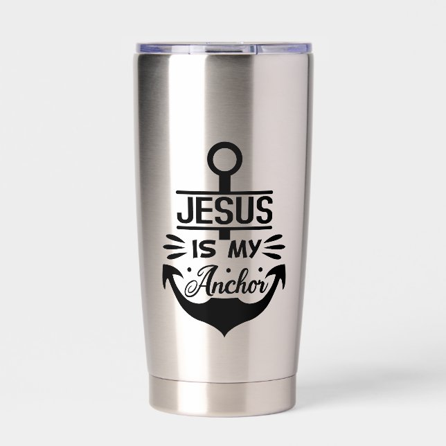 Botella Aislada Versículo Bíblico Jesús Es Mi Ancla (Frente)