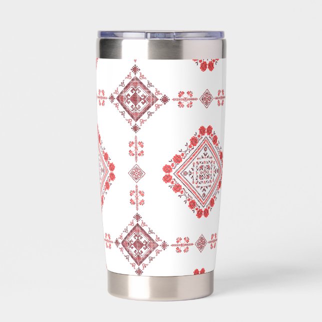 Botella Aislada Vestido Tatreez Tobe Rojo (Detrás)