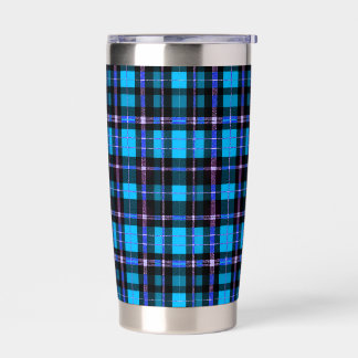 Botella Aislada Vibrant Plaid Tartan Pattern Fabric