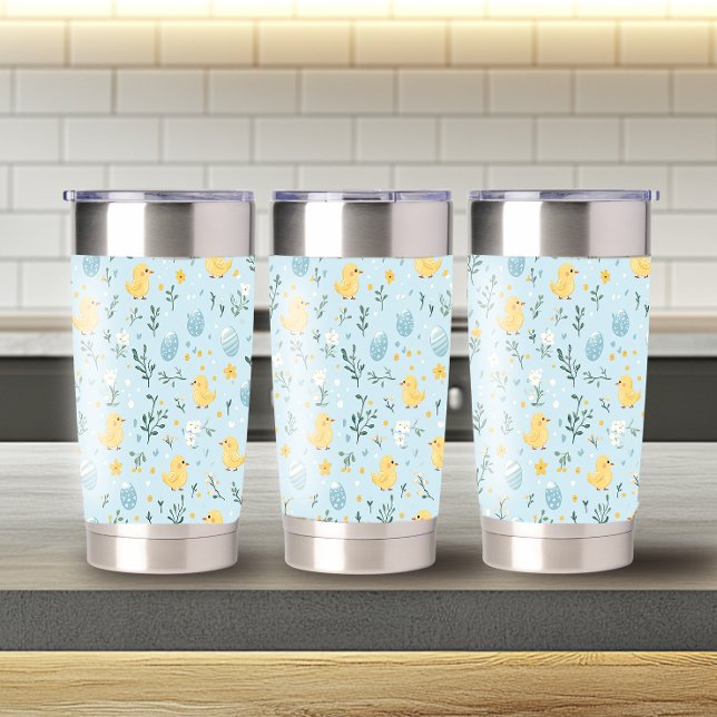 Botella Aislada Vibrante Patrón de Pascua Tumbler Termal de 20oz (Subido por el creador)