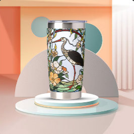 Botella Aislada Vidrio emplomado estilo Art Nouveau