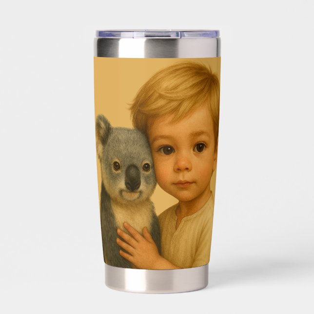 Botella Aislada Vínculo de lo salvaje e inocente (Koala) (Frente)