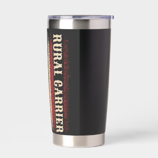 Botella Aislada Vintage Rural Carrier USA Flag for Patriotic Mailm