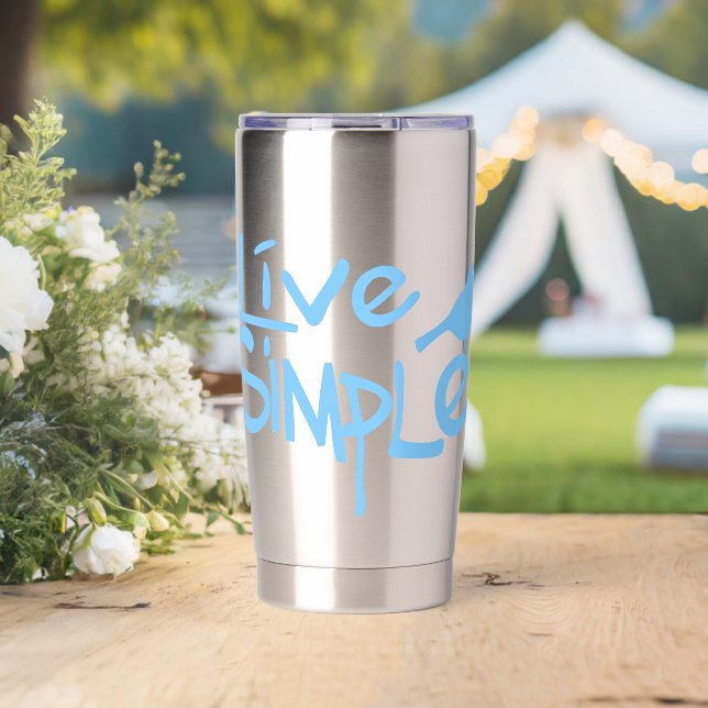 Botella Aislada Vive Simple (Boda (girado))