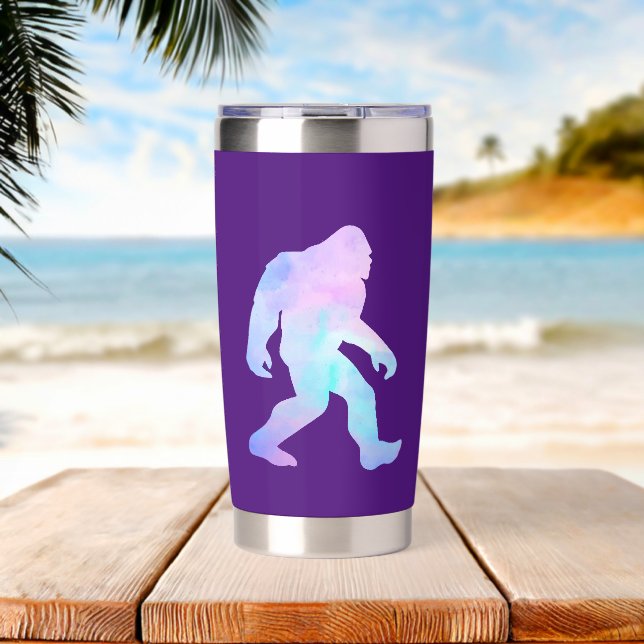 Botella Aislada Watercolor Bigfoot (Playa (girada))