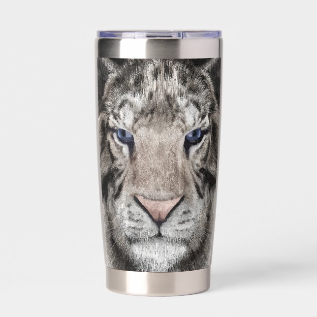 Botella Aislada White Tiger Head  (Frente)
