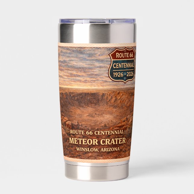 Botella Aislada Winslow Arizona Cráter del Meteorito Centenario (Frente)