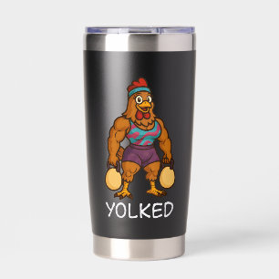 Botella Aislada Yolked Hen – Kettlebell de gimnasio divertida y fu