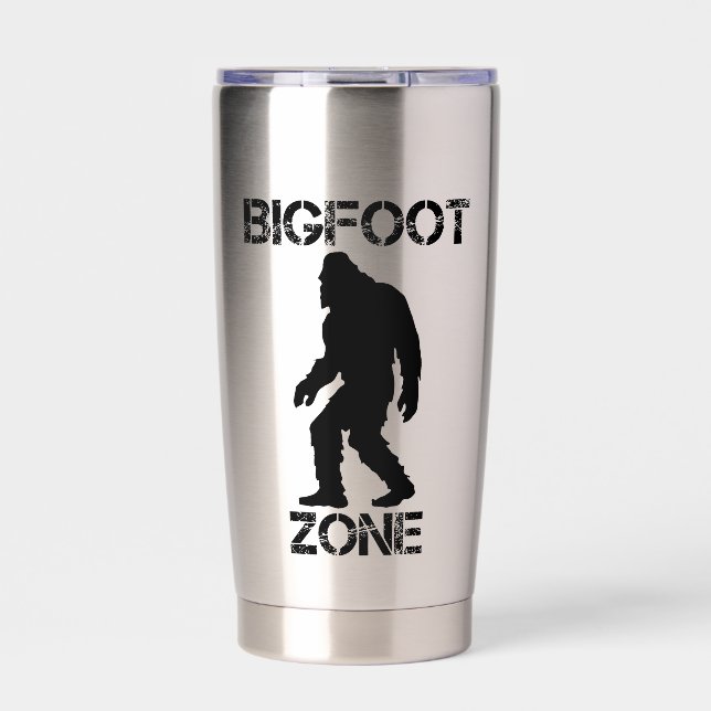 Botella Aislada Zona de Bigfoot Divertido Bigfoot (Frente)