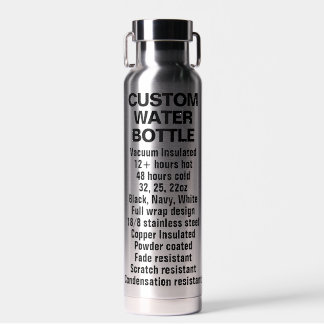 Botella de acero inoxidable y vacío de cobre perso