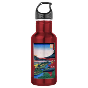 Botella De Agua 寺 上 増, 広 Templo Rojo, Hiroshige, Ukiyo-e