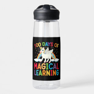 Botella De Agua 100 días de aprendizaje mágico Unicornio chicas de