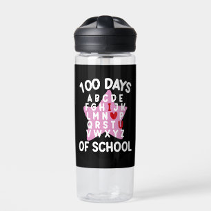 Botella De Agua 100 Días De Escuela Alfabeto 100º Día Profesor 