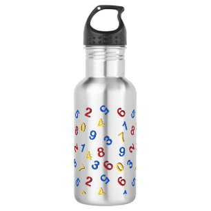 Botella De Agua 123 Números Rojo Amarillo Azul